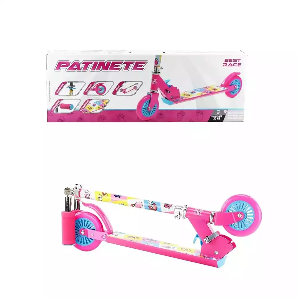 Melhor Patinete Elétrico Infantil: O TOP 5 para crianças de 6 a 10 anos (2025) 16 Patinete Manual Infantil - BBR Toys Rosa