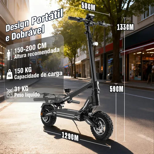 Os 5 Melhores Patinetes Elétricos para Adultos em 2026 (Custo-Benefício e Potência) 13 Patinete elétrico Honeywhale G3 PRO