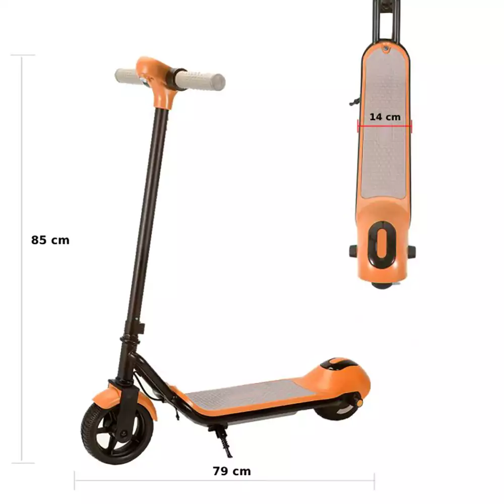 Detalhe técnico do Patinete elétrico Brinovar Led Kids