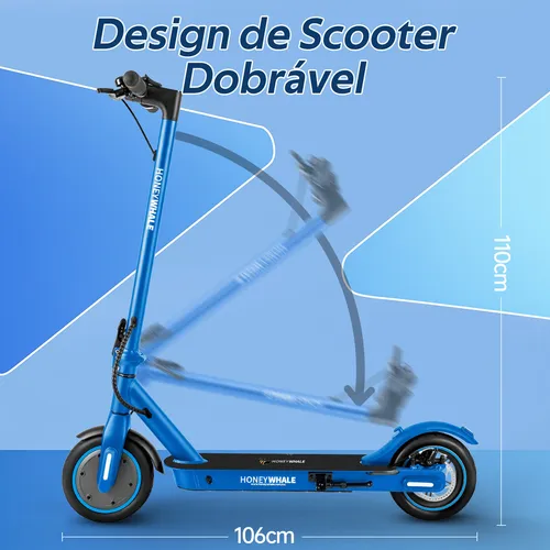 Detalhe técnico do Patinete elétrico Honeywhale M2 Pro