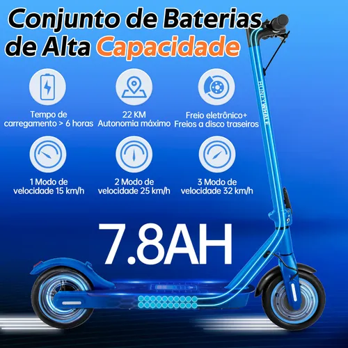 Detalhe técnico do Patinete elétrico Honeywhale M2 Pro