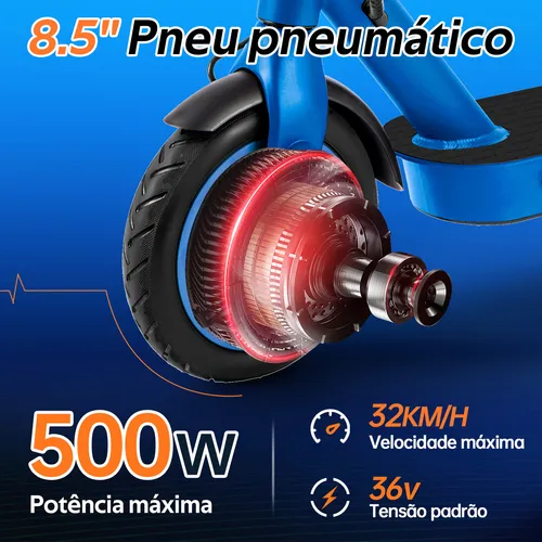 Detalhe técnico do Patinete elétrico Honeywhale M2 Pro