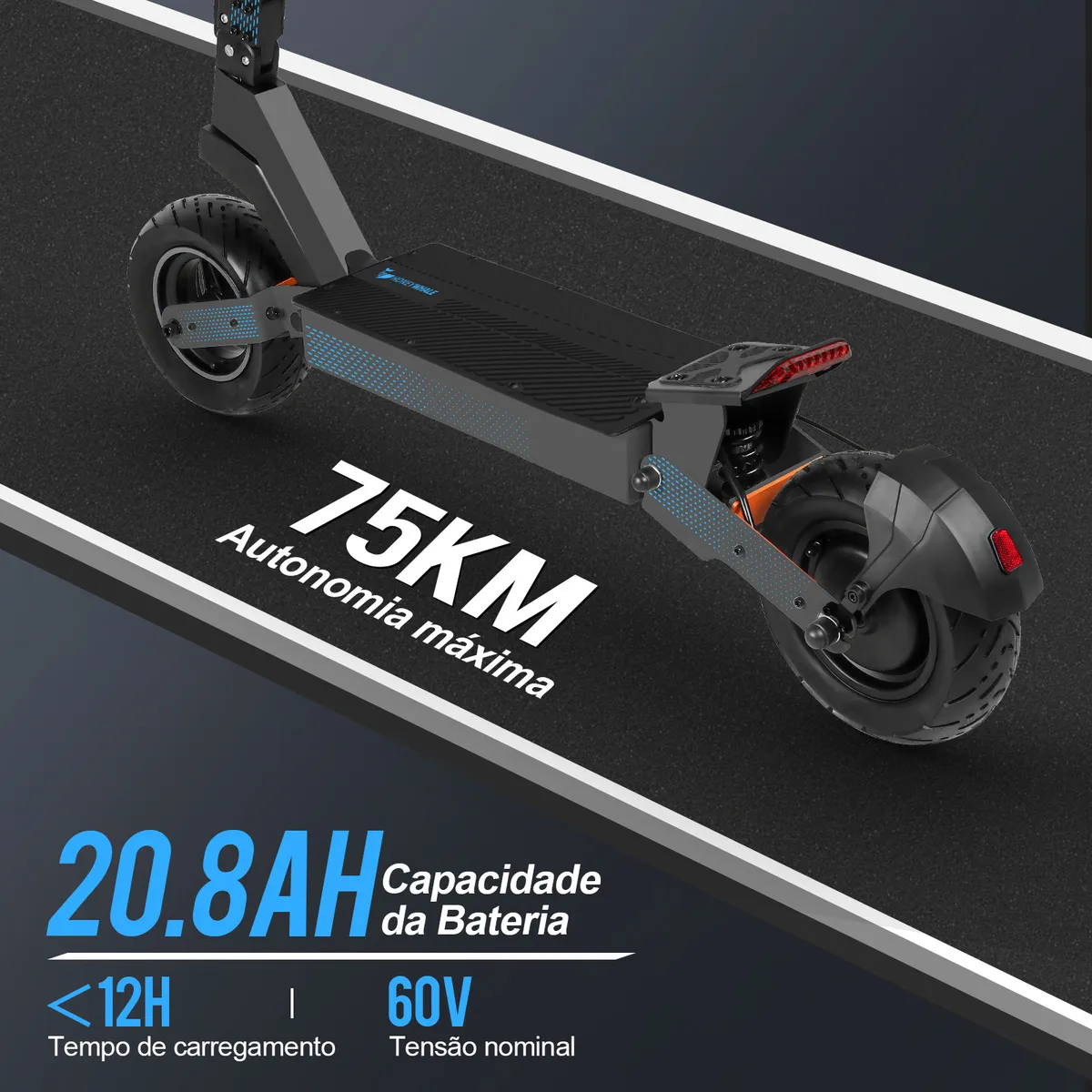Detalhe técnico do Patinete elétrico Honeywhale H4