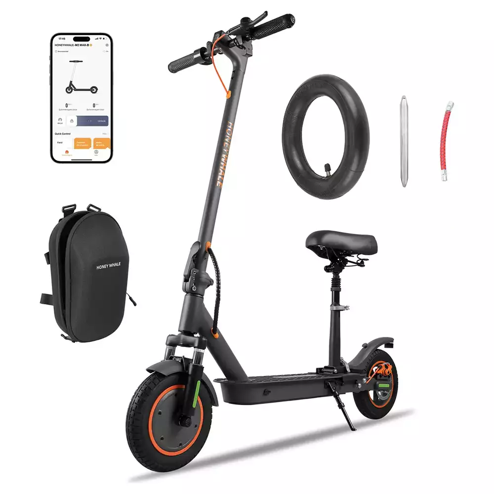 Honeywhale M2 Max B com proteção IPX4 — vista lateral