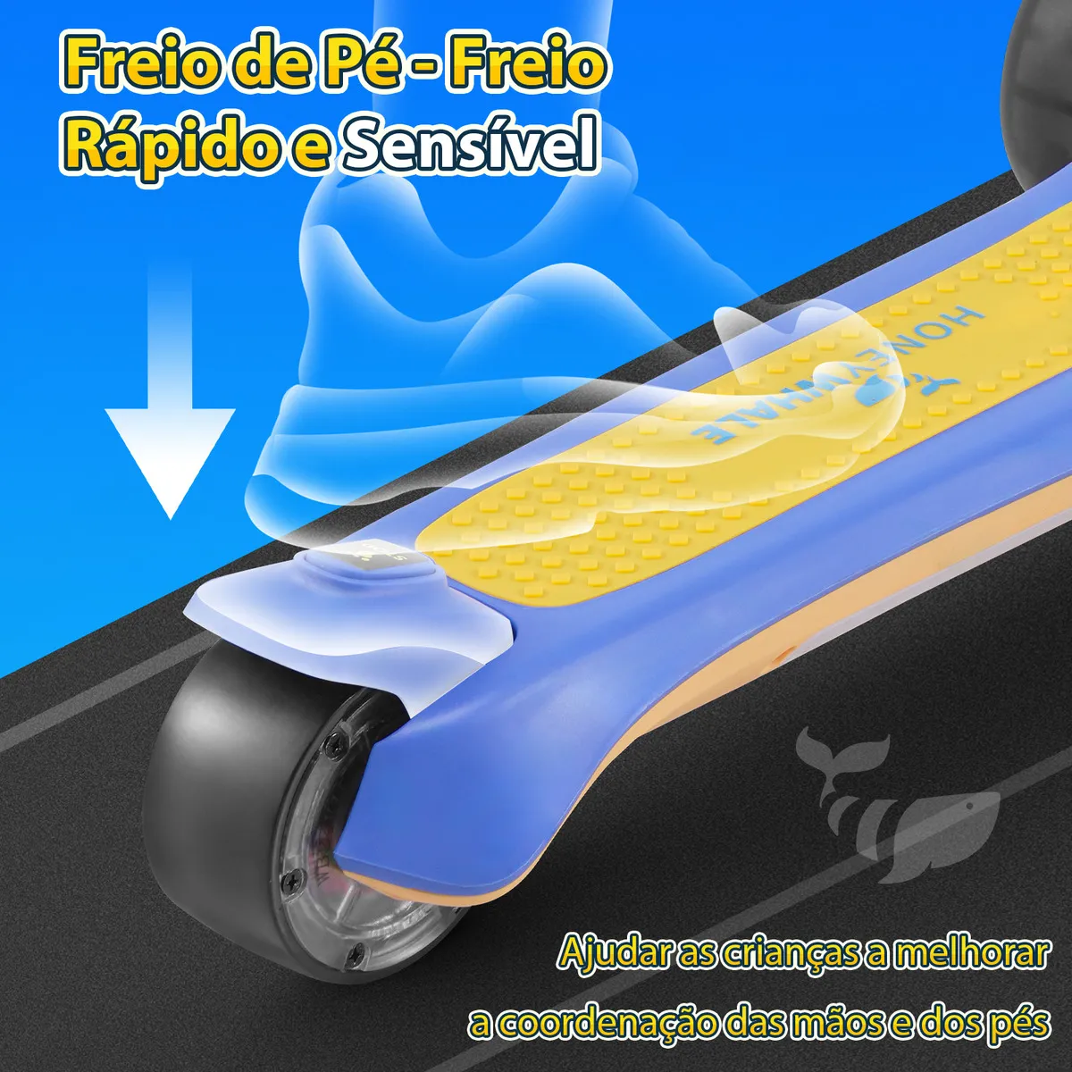 Detalhe técnico do Patinete elétrico Honeywhale Rm2 Pro