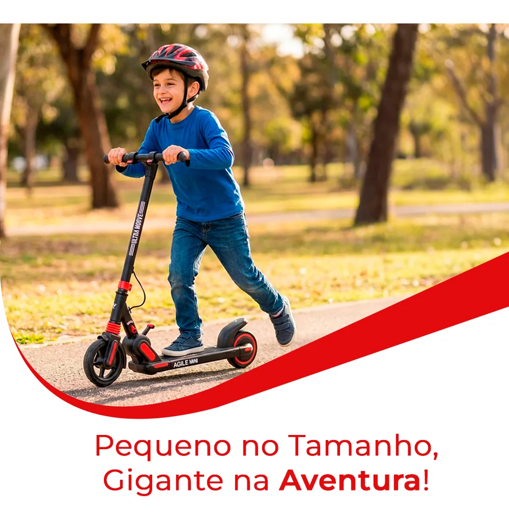 Patinete elétrico Ultra Moove Mini Agile 150w com autonomia de 8km e motor de 150W