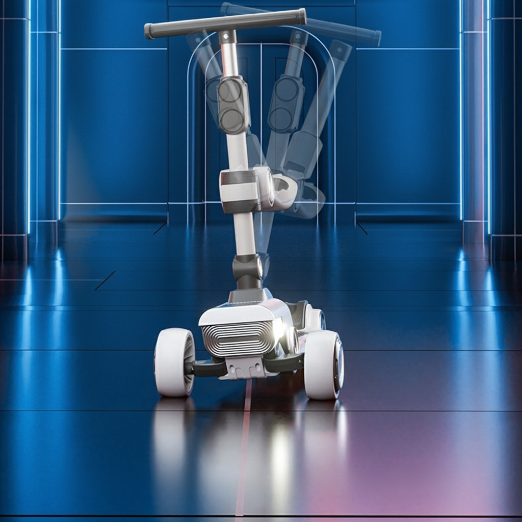 Detalhe técnico do Patinete elétrico Vobeka Wbk 618