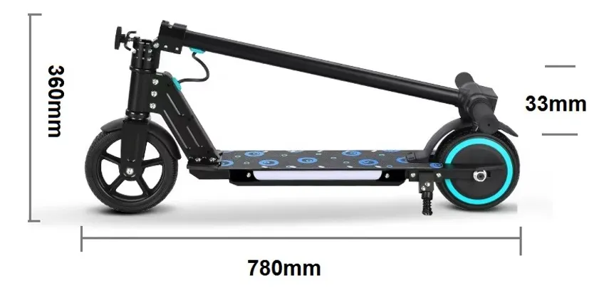 Detalhe técnico do Patinete elétrico Ydtech Led