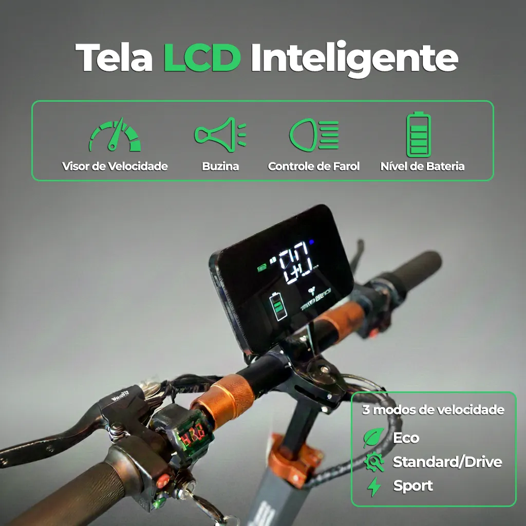 Detalhe técnico do Patinete elétrico Ultra Moove Joy
