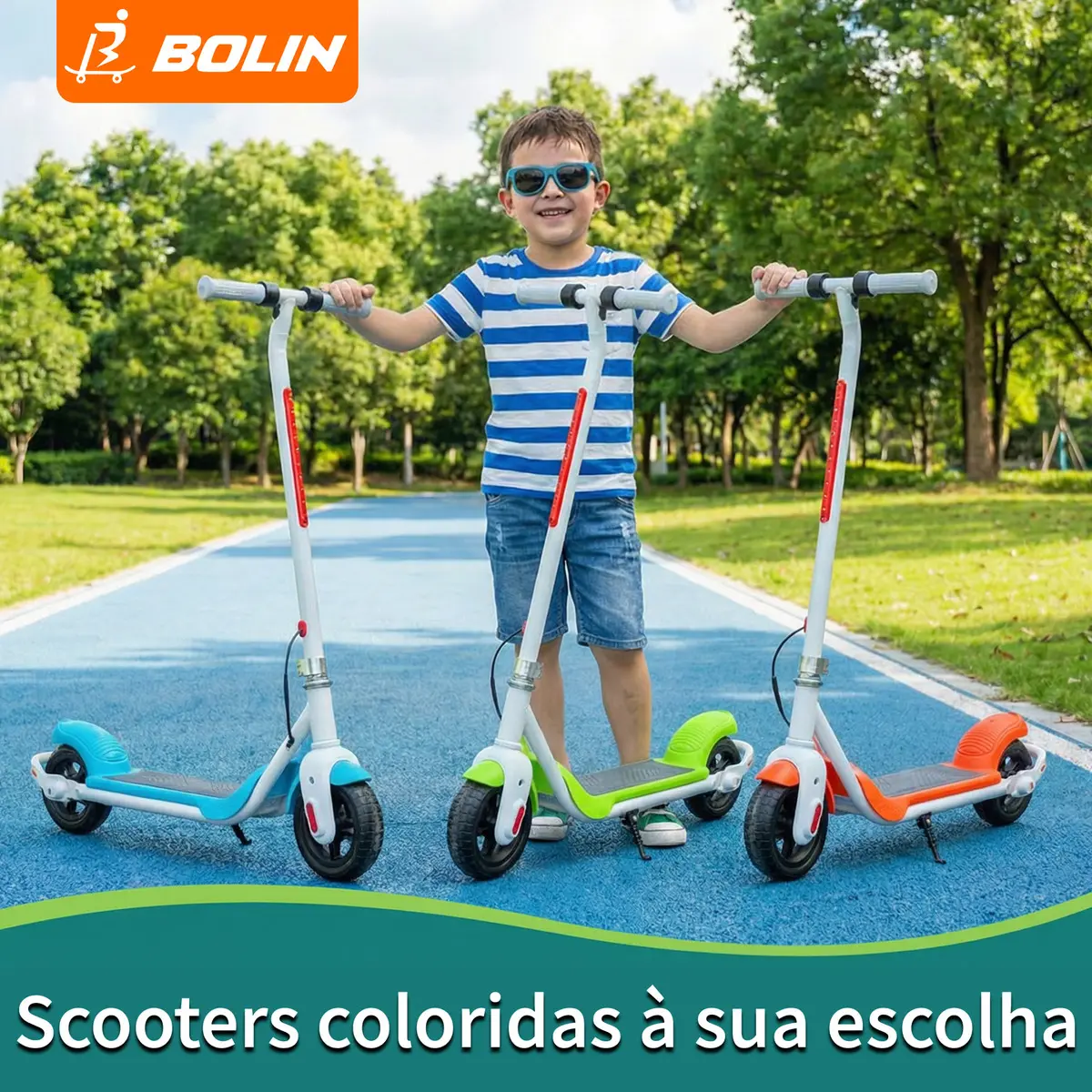 Detalhe técnico do Patinete elétrico Bolin Ks 203