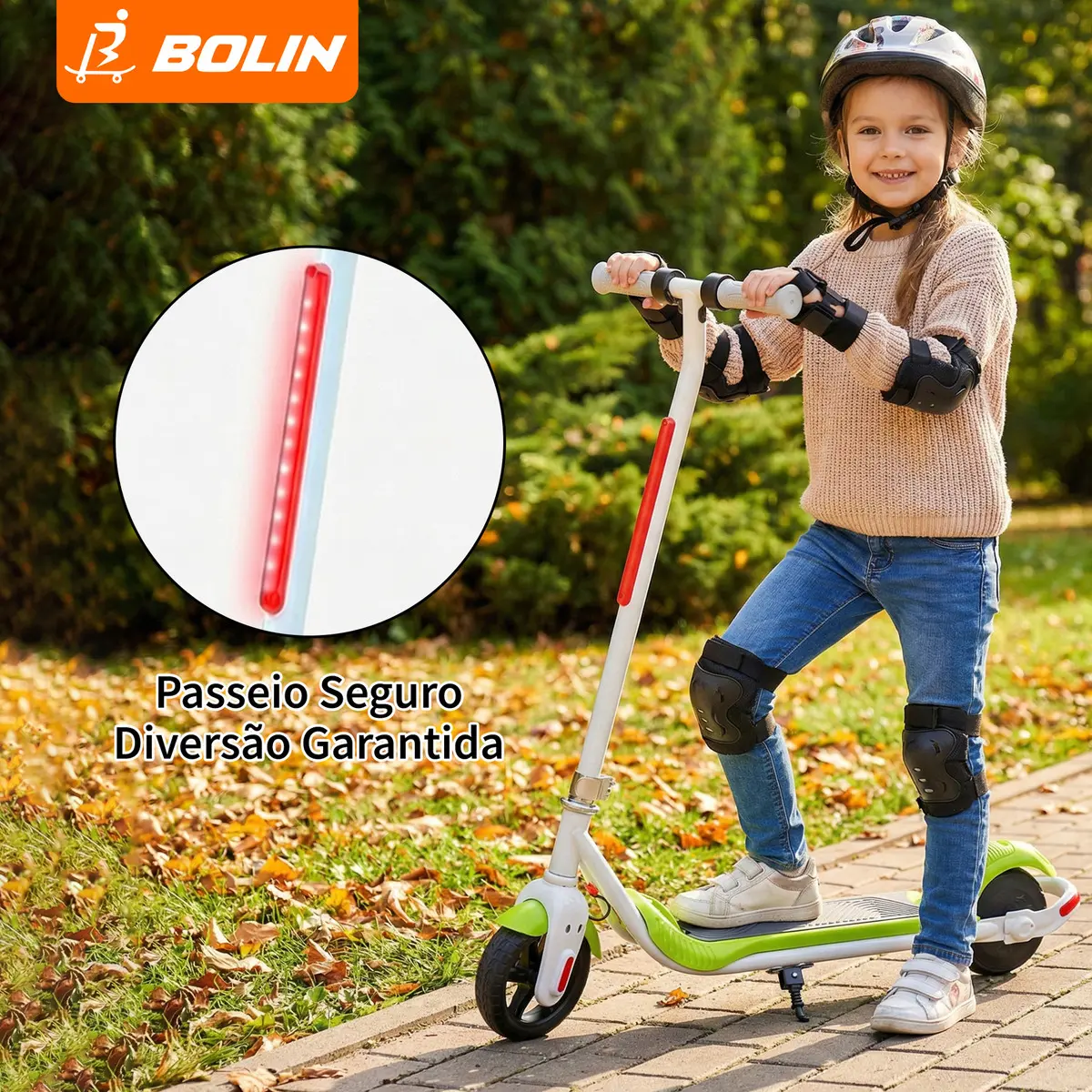 Detalhe técnico do Patinete elétrico Bolin Ks 203