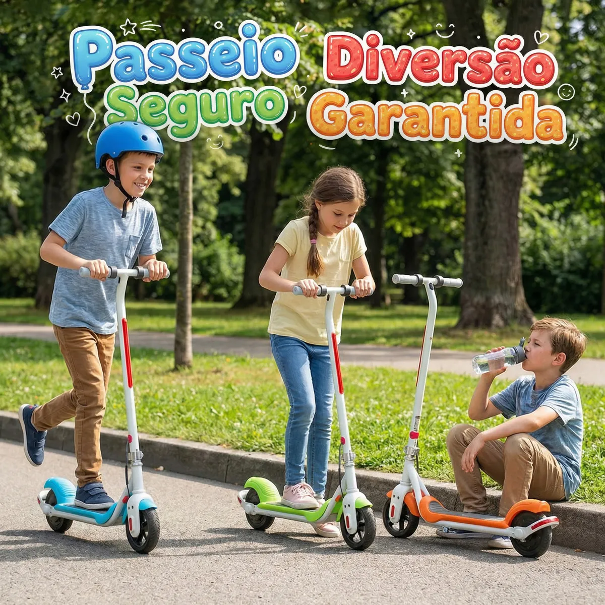 Patinete elétrico Bolin Ks 203 com autonomia de 12km e motor de 150W