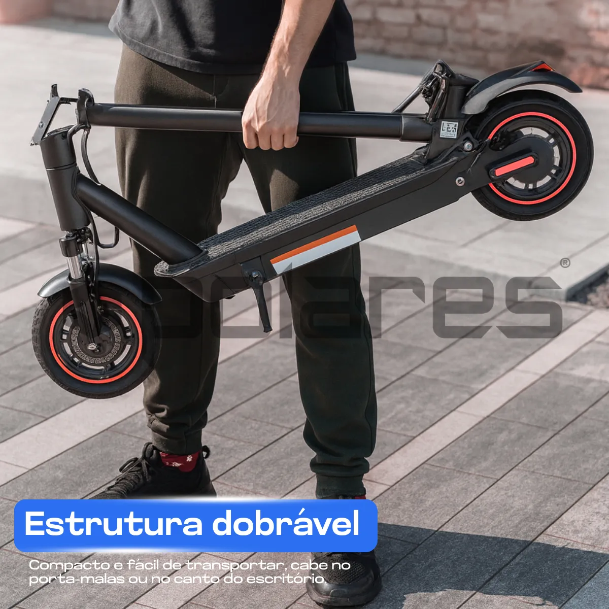 Patinete elétrico Polares Z20 Pro com autonomia de 35km e motor de 350W