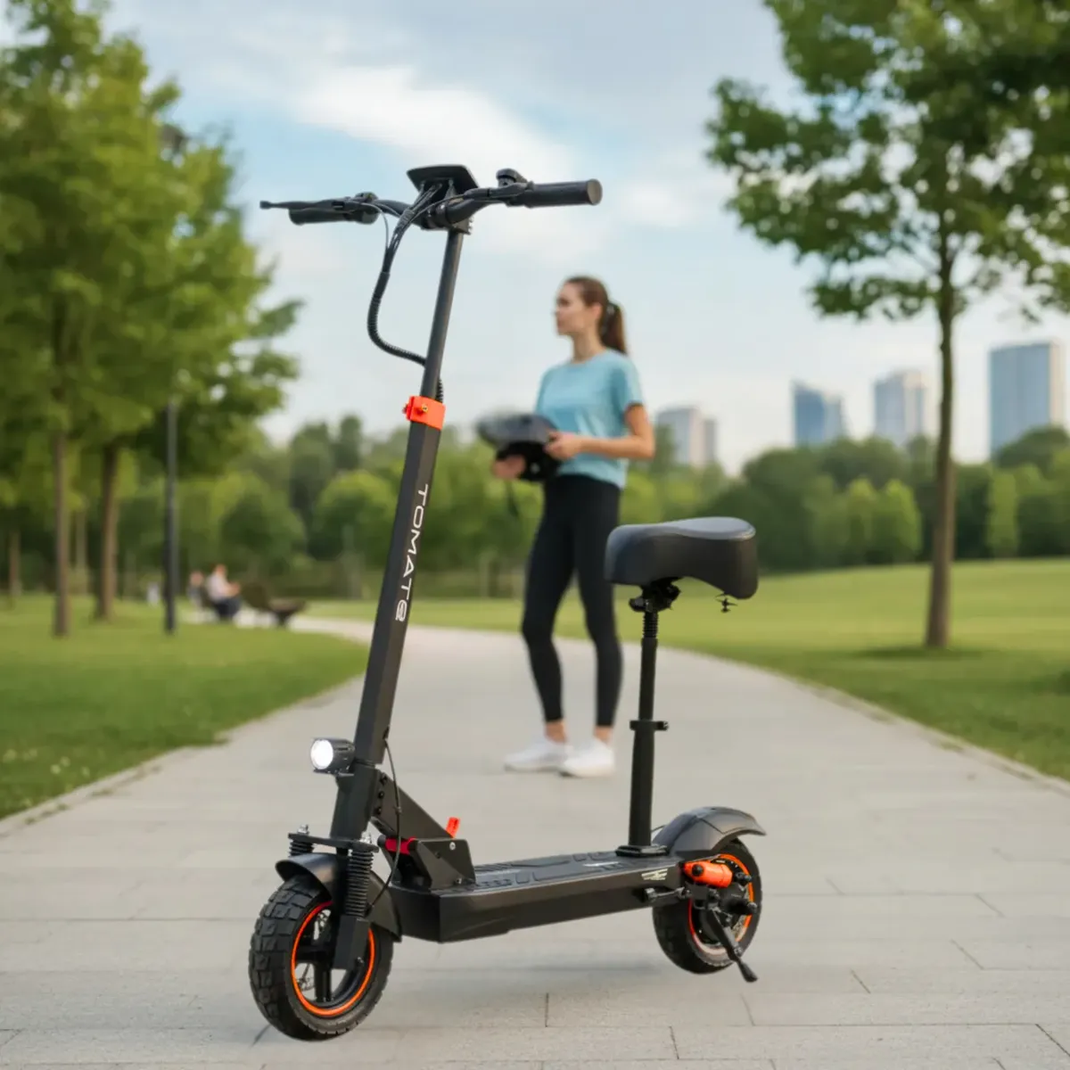 Patinete elétrico TOMATE Mpe M4 com autonomia de 35km e motor de 800W
