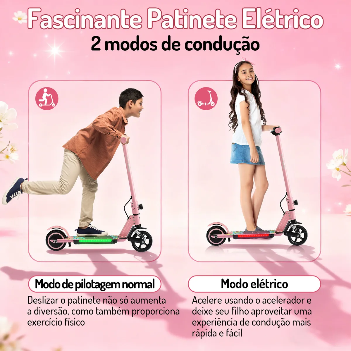 Patinete elétrico Honeywhale E10s com autonomia de 6km e motor de 130W