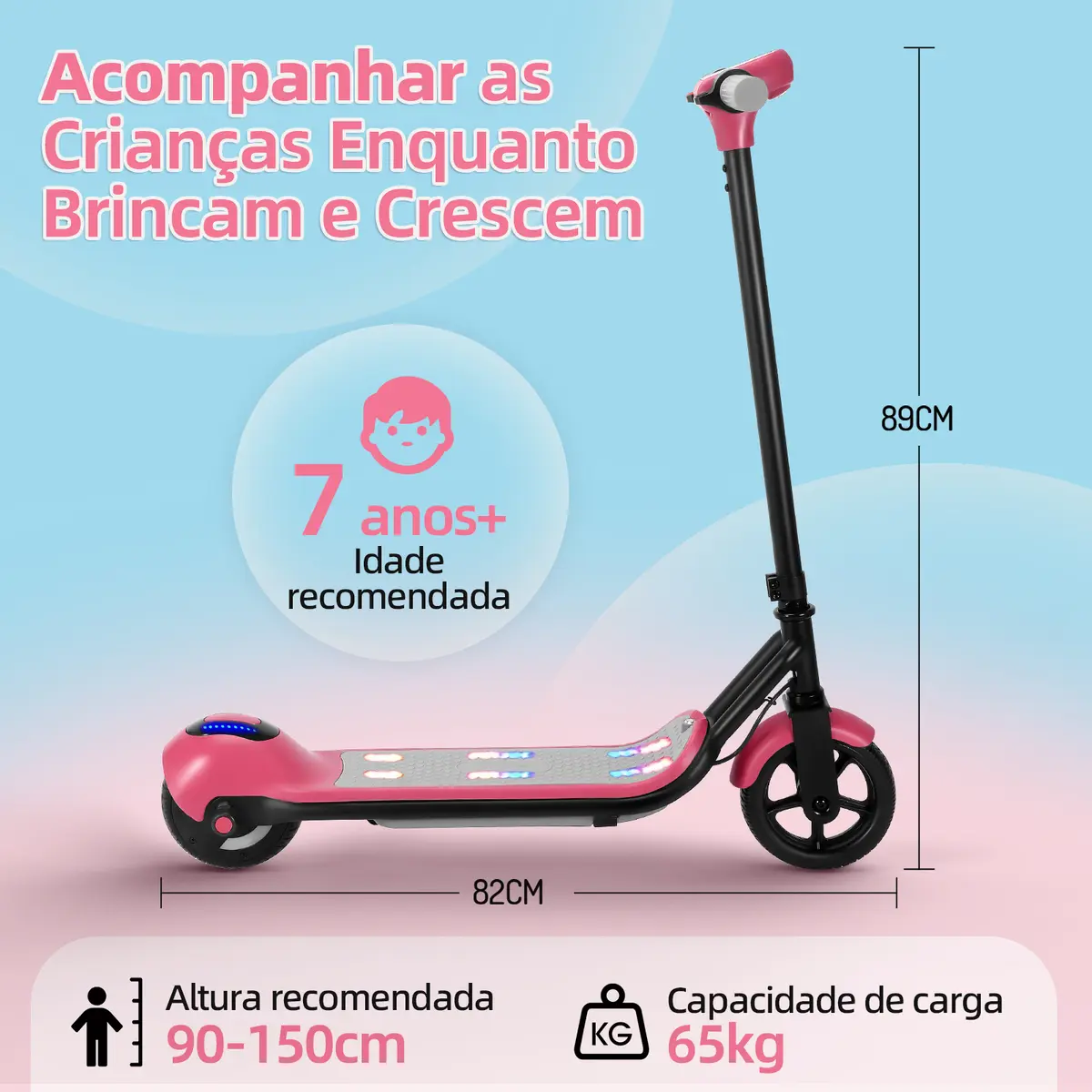 Detalhe técnico do Patinete elétrico Honeywhale E2