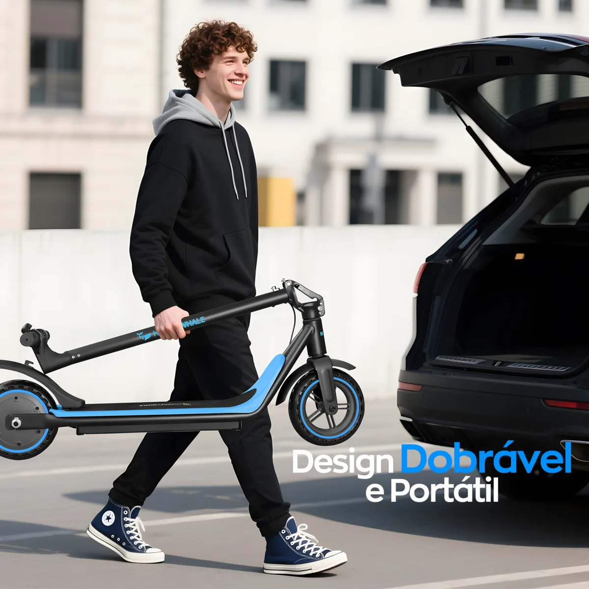 Patinete elétrico Honeywhale M1 Lite com autonomia de 16km e motor de 500W