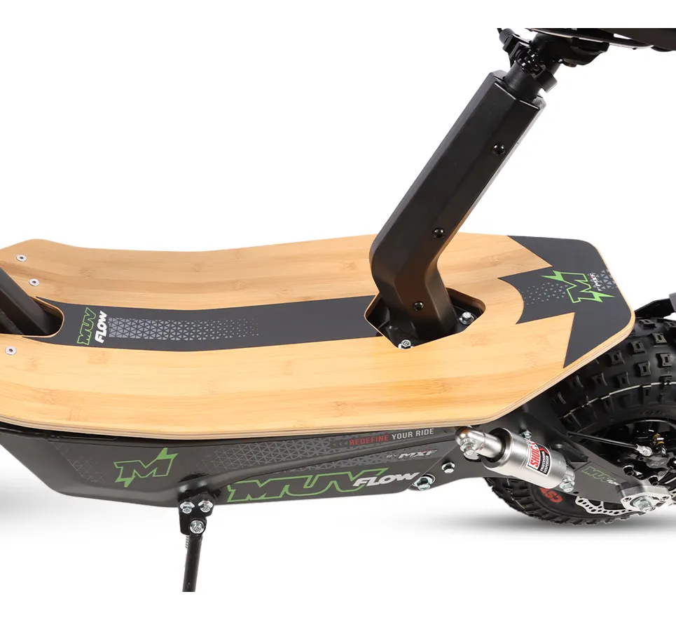 Detalhe técnico do Patinete elétrico MFX Muv Flow