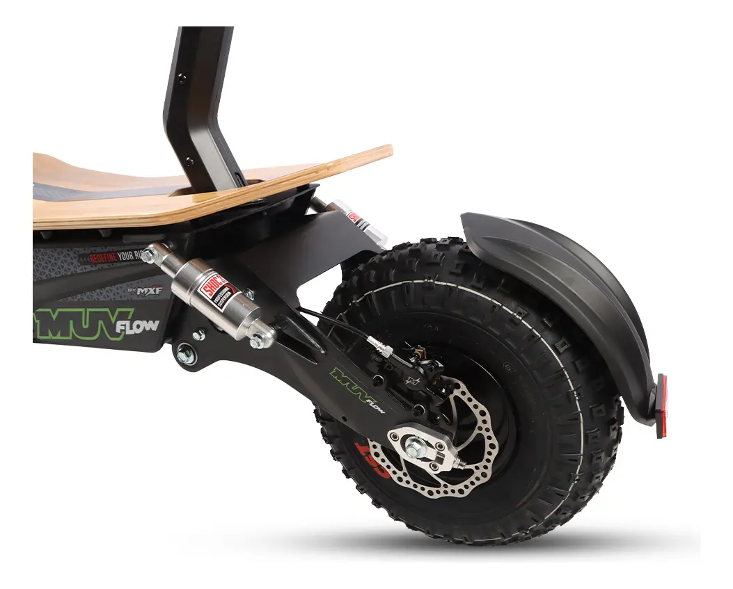 Detalhe técnico do Patinete elétrico MFX Muv Flow