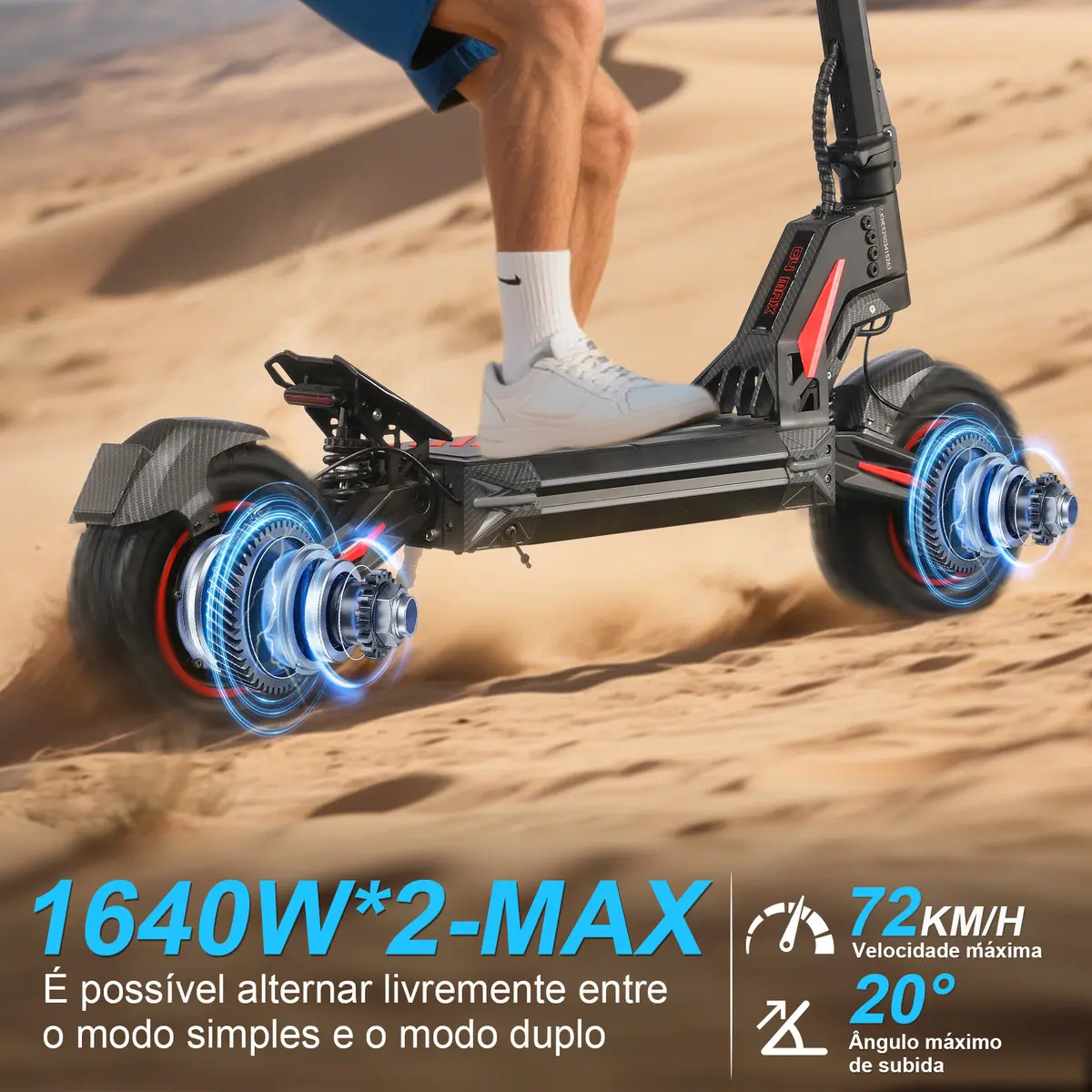Patinete elétrico Honeywhale G4 Max — design e acabamento