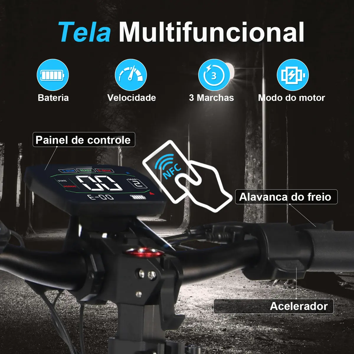 Detalhe técnico do Patinete elétrico Honeywhale G4 Max
