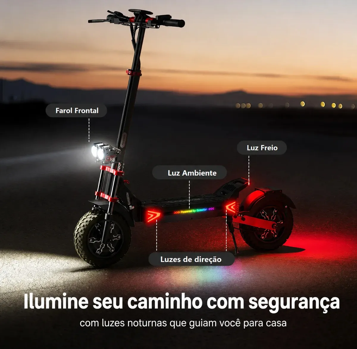 Patinete elétrico Lambo IX8 — design e acabamento