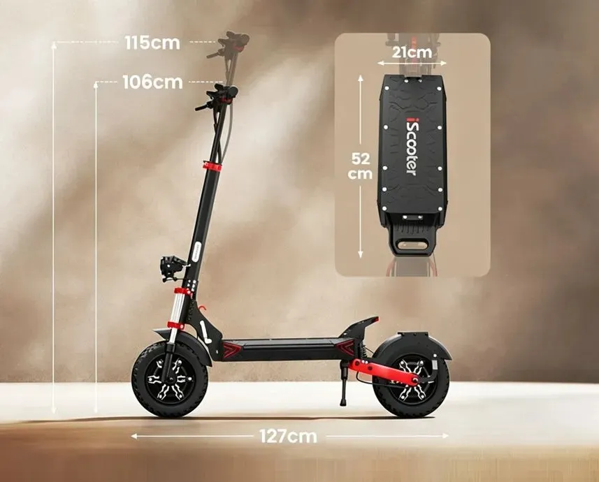 Detalhe técnico do Patinete elétrico Lambo IX8