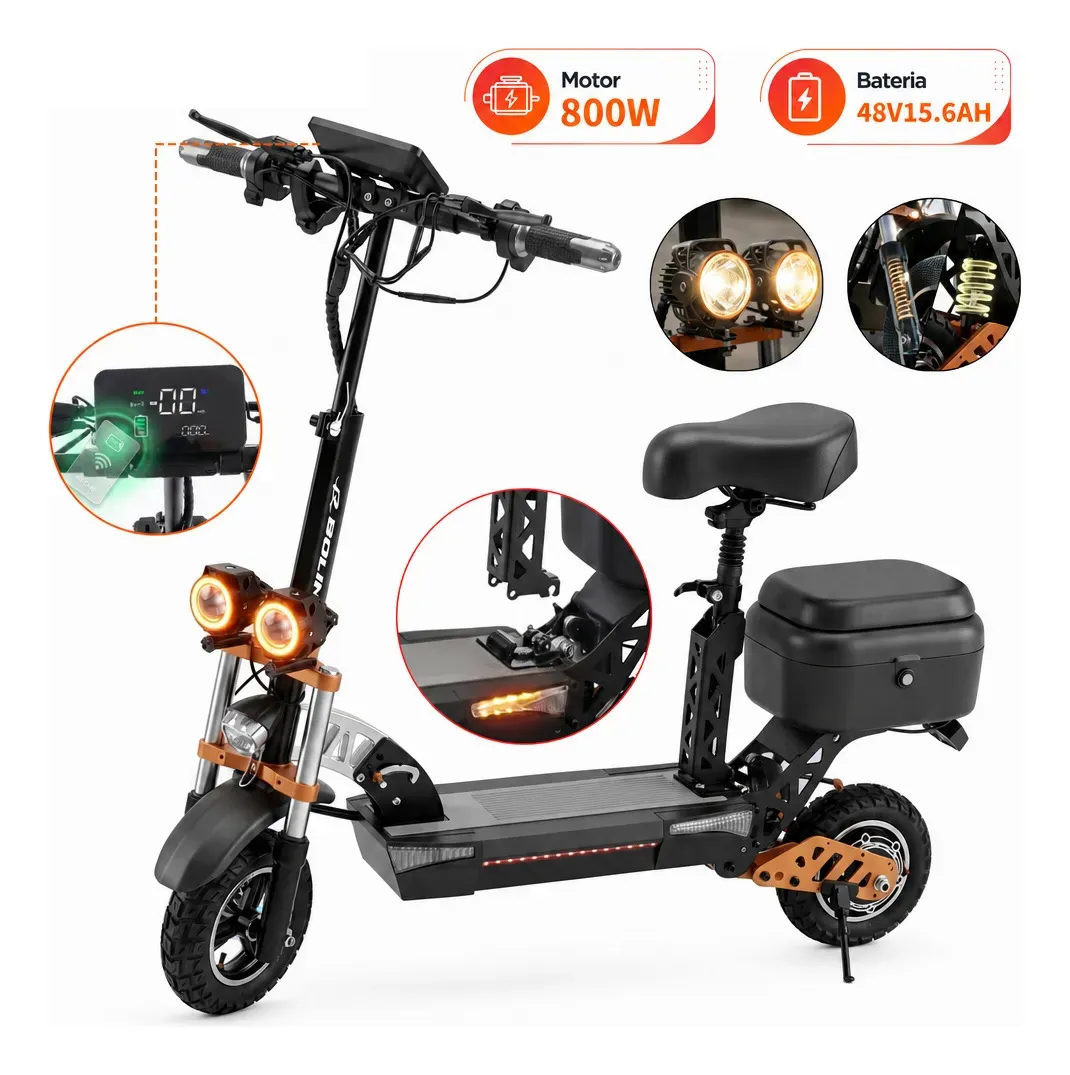 Patinete elétrico Bolin M7 NFC com autonomia de 50km e motor de 800W