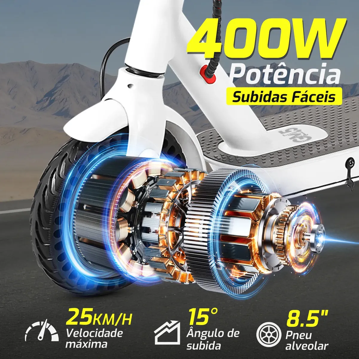 GM5 P1 com proteção IPX4 — vista lateral