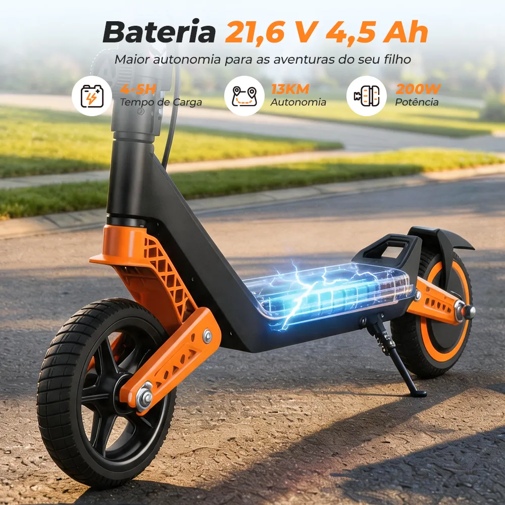 Detalhe técnico do Patinete elétrico Xroymexroy K6