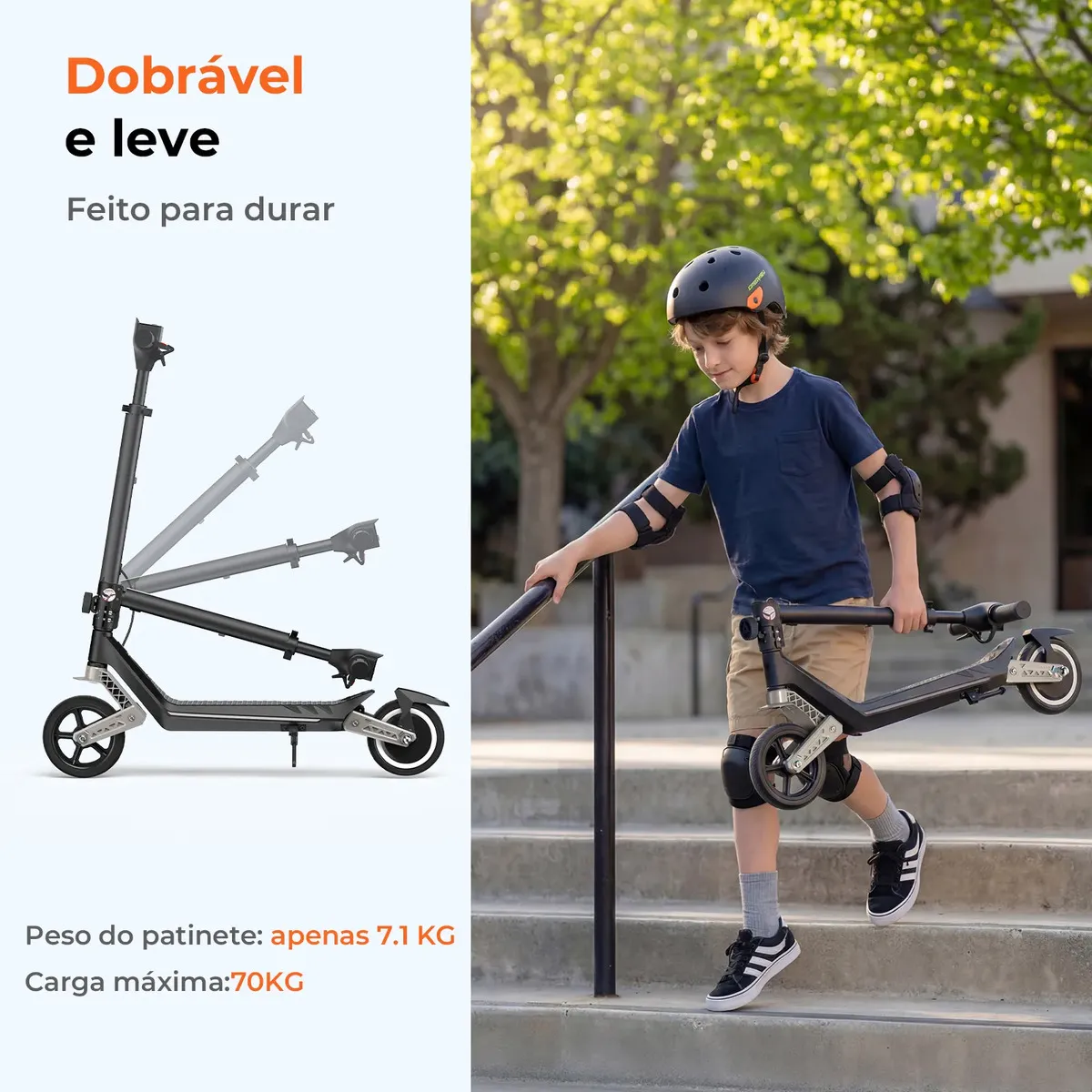Detalhe técnico do Patinete elétrico Xroymexroy K6